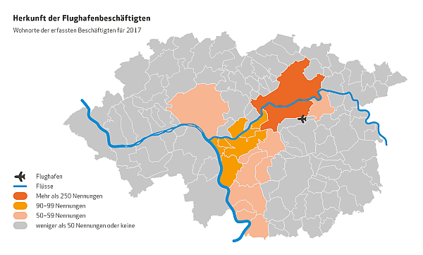 Karte Herkunft der Flugbeschäftigten