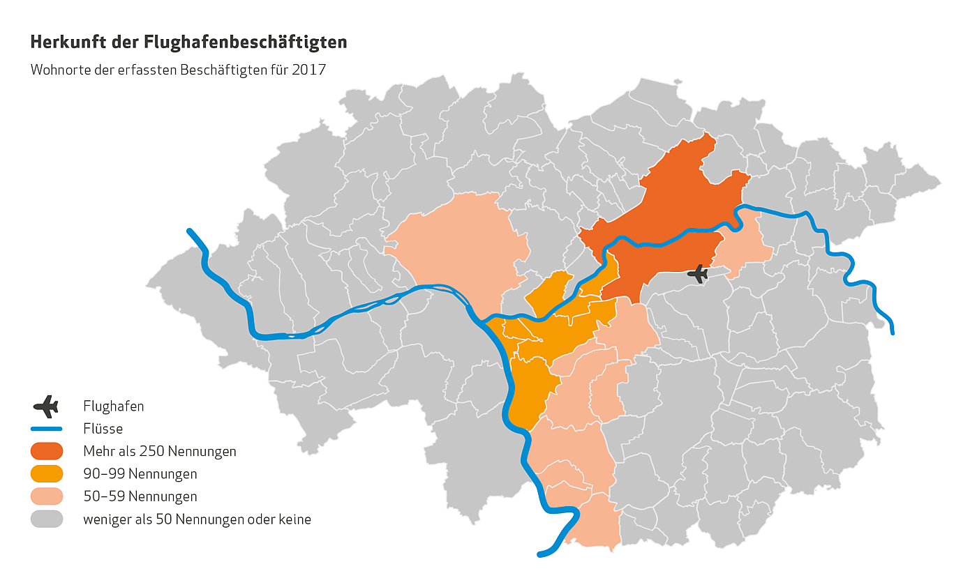 Karte Herkunft der Flugbeschäftigten